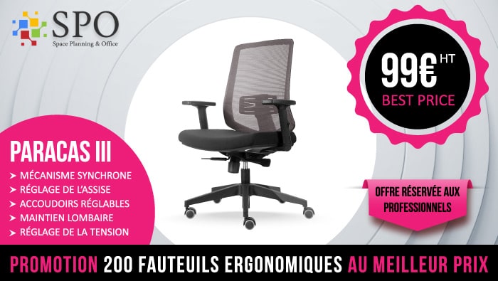 Fauteuil de bureau Paracas 3 Offre Direct d’Usine 99€